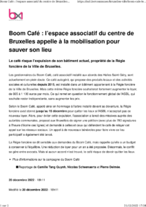 2022.12.20_BX1_Boom.Cafe.L.Espace.Associatif.Du.Centre.De.Bruxelles.Appelle.A.La.Mobilisation.Pour.Sauver.Son.Lieu